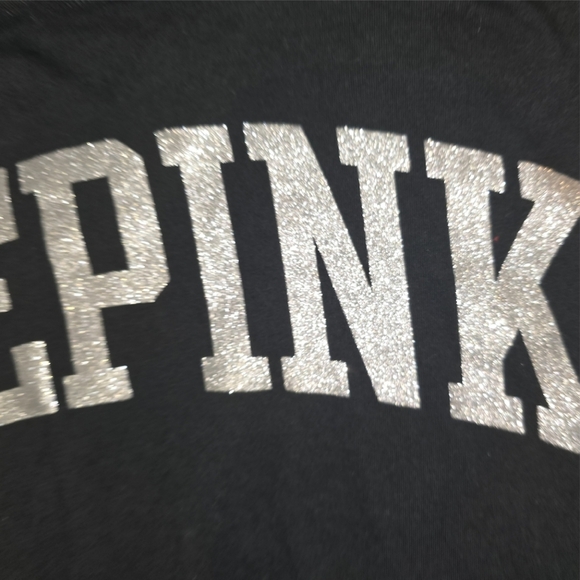 Victoria Secret PINK Shine Varsity Glitter Top/Legging Black - XS - Picture 4 of 12